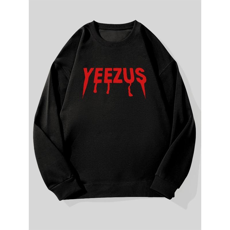 Felpa Casual Girocollo con Grafica YEEZUS da Uomo