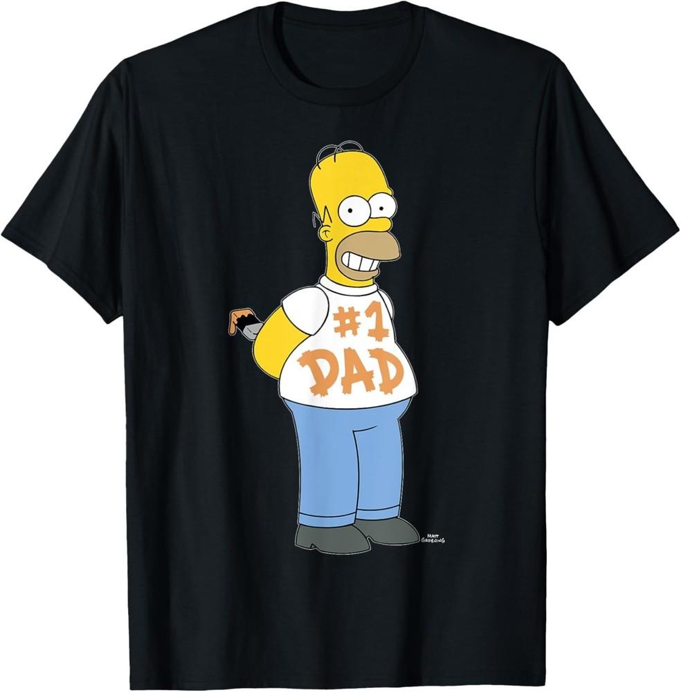 The Simpsons Homer Number 1 Dad Father s Day V2 T-Shirt L