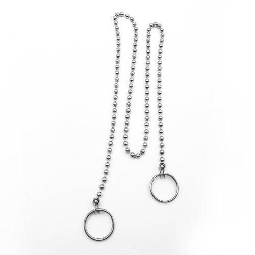 Zthluyc Bath Chain, Bath Plug Chain, Bath Ball Chain, Bath Plug Chain, 304 Stainless Steel, Bath Tap Chain, Double Rings on Both Ends, Total Length 74