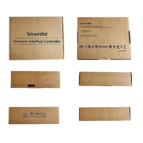 2-Port Gigabit PCIe Network Adapter, Intel 82575/82576 Controller, 1000/100Mbps Binardat Ethernet LAN Card for Windows/Linux