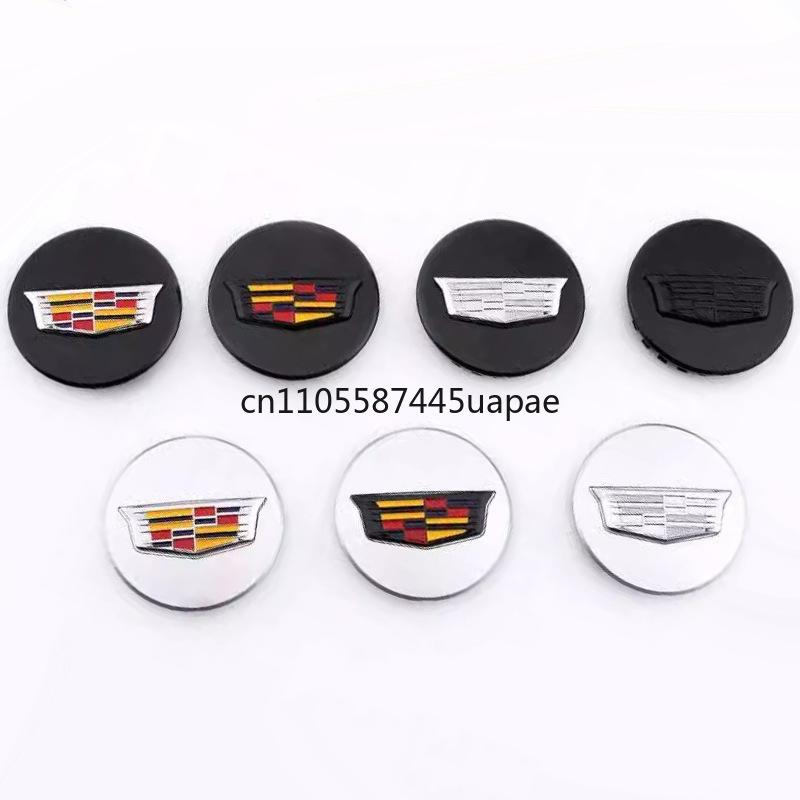 Tapas Centrales de Rueda 66mm 4 Piezas Accesorios para Cadillac Escalade XT5 XT6 CT5 CT6 XTS CT4 Emblema de Neumático de Coche Estilo de Coche
