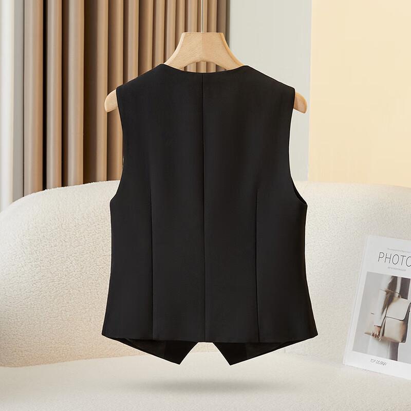 Women's V-Neck Single-Breasted Short Suit Vest