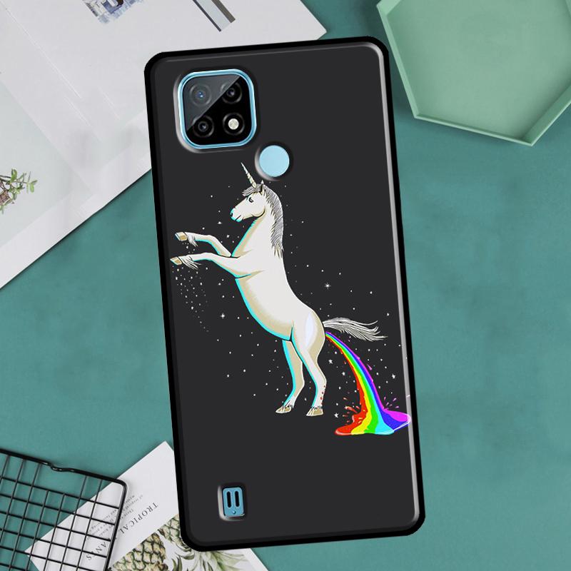 

Чехол с мультяшным радужным единорогом для Realme GT Neo 2 3 Master 8i 9i 8 9 Pro Plus C35 для OnePlus 9 10 Pro 9R 10R Nord2 OnePlus 9R