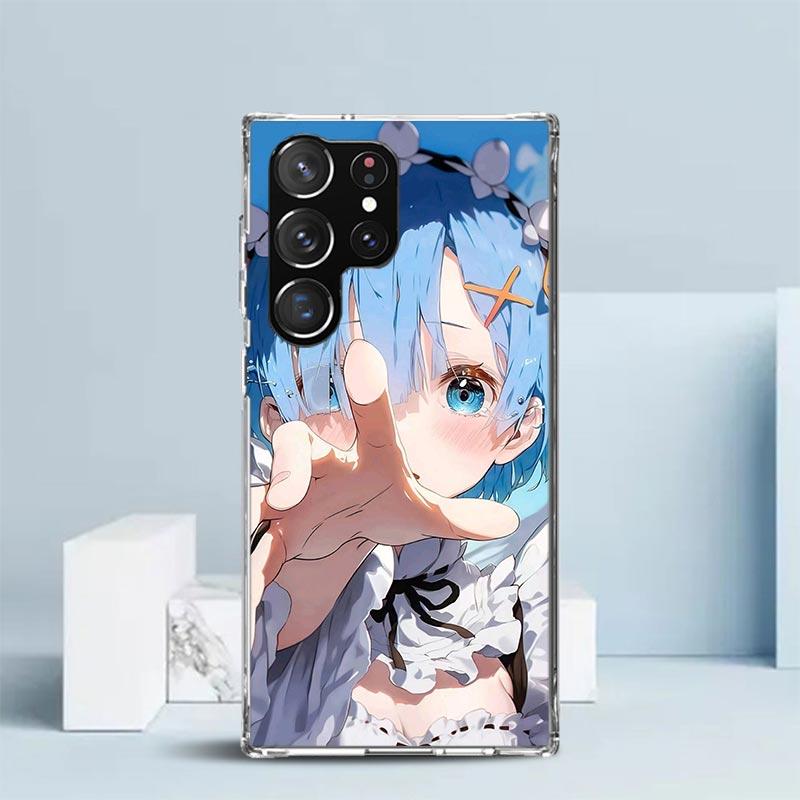 R-Rem Re Zero Anime Soft Cover for Samsung Galaxy S25 Edge S26 S24 S23 Ultra Phone Case S22 S21 Plus S20 FE Print Pattern Shell