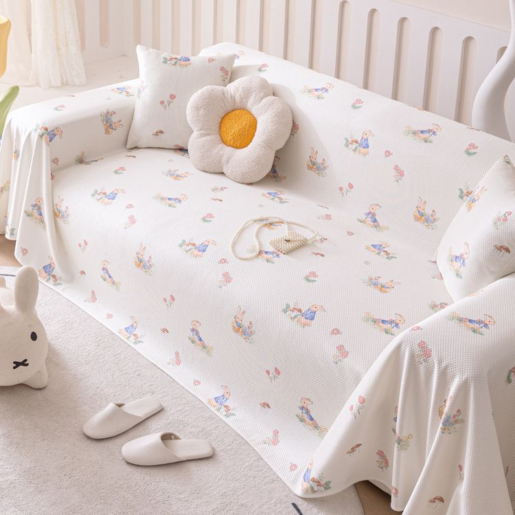 Summer Cool Ice Silk Sofa Towel Non-Slip Full Covered New Summer Simple Design Dustproof and Breathable Sofa Cover Thickened
