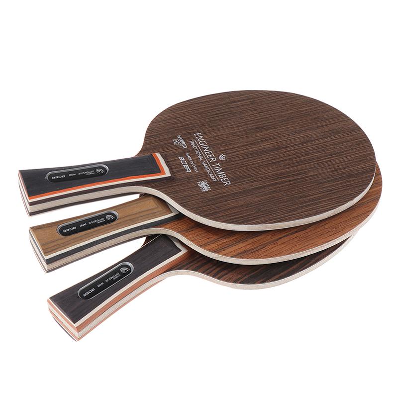 High Quality Ebony Dalbergia Table Tennis Racket Bottom Plate 5 Ply Long Handl
