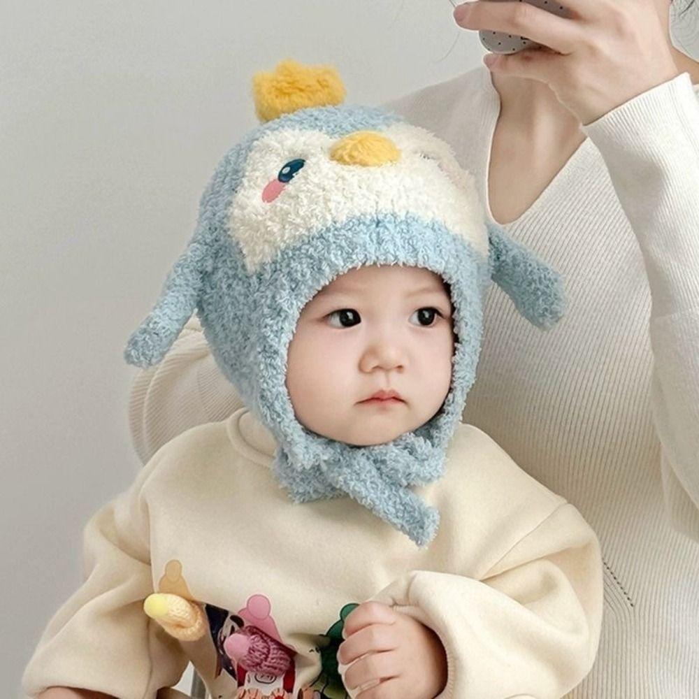 Ear Protection Baby Knitted Hat Cartoon Toddler Warm Hat Infant Winter Cap  Outdoor Walking