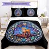 Cyber Cat Kingdom Pattern Bedding,Quilt Set Quilt Cover Pillowcase Home Birthday Gift (1 * Duvet Cover + 2 * Pillowcase, Without Core)