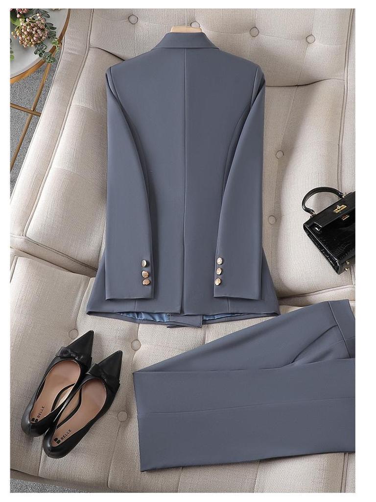 Women's Professional Suit Set: Elegant Spring/Autumn Attire for College Interviews & Hotel Manager Uniform.