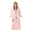 Chic Women's Casual Sports Suit: Furry Hooded Sweatshirt Jacket & Wide-Leg Pants Set for Autumn/Winter