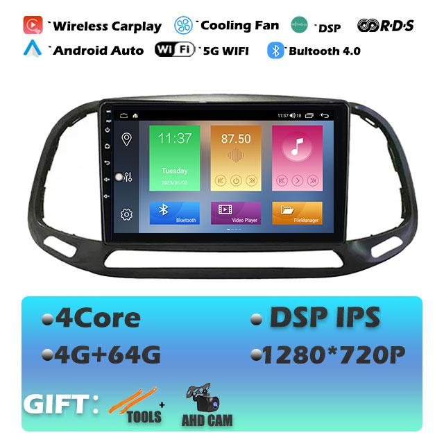 9'' For Fiat Doblo 2015 - 2020 DSP RDS Car Radio Android 14 GPS Navigation Auto Stereo Wifi Bluetooth Multimedia Player