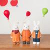 Modern Minimalist Wooden Bunny Decor With Balloon Figurine For Home Office And Gift Giving