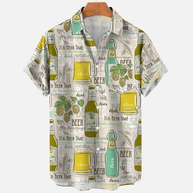 Camicie Hawaiane da Uomo Moda Comode Unisex Manica Corta Top da Spiaggia Viaggio Surf Camicie Casual Camicie da Uomo Oversize