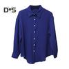 Cămașă Damă Rever Mânecă Lungă Plachetă cu Nasturi Topuri Cămașă Culoare Solidă Croială Lejeră Îngrijire Ușoară Cămașă Șifonată