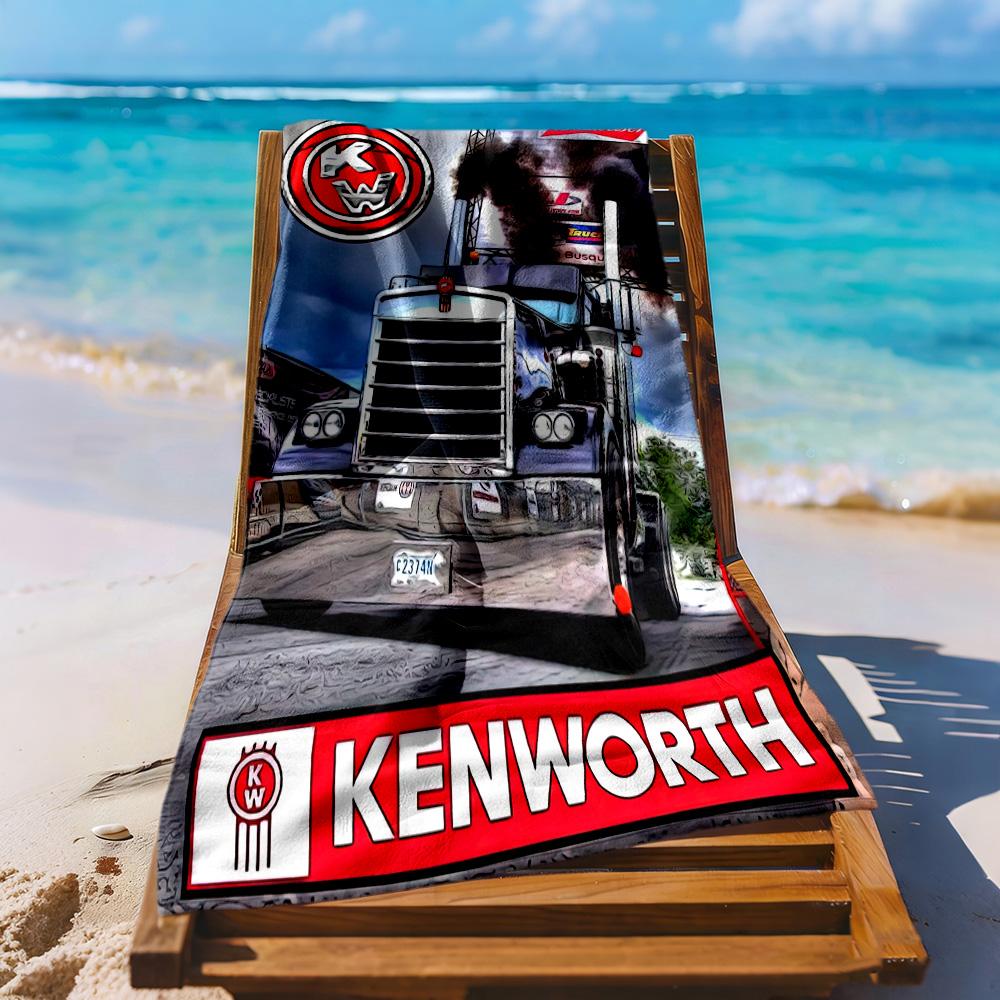 Kw Heavy Trucks Beach Towel Quickdry Soft Microfiber Comfortable Lightweight Portable For Swimmingbeachcamping Travel Beach Accessoriesgym