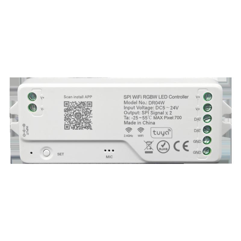 SPI Graffiti WiFi+Bluetooth Dual-Mode LED Light Strip Controller with 2.4G Remote (DR04W)