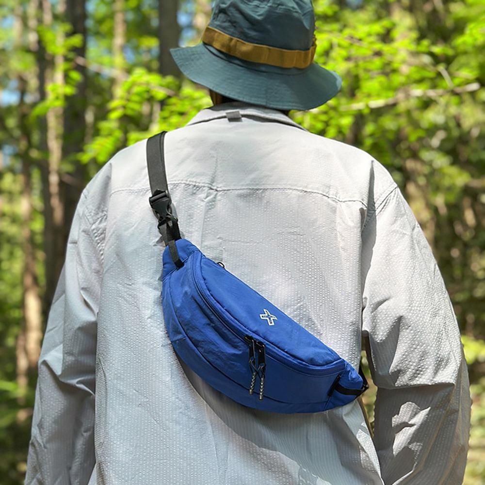 Color Contrast Crossbody Dumpling Bag Large Capacity Men Waist Bag Sports Chest Bag  Boys