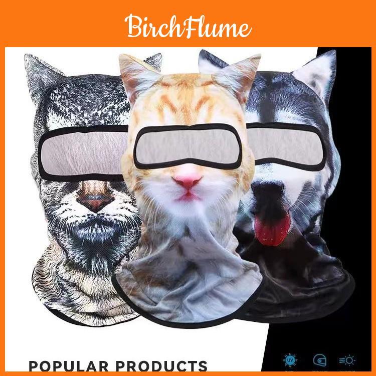 3d Animal Pattern Face Mask With Sun Protection For Outdoor Water Activities
