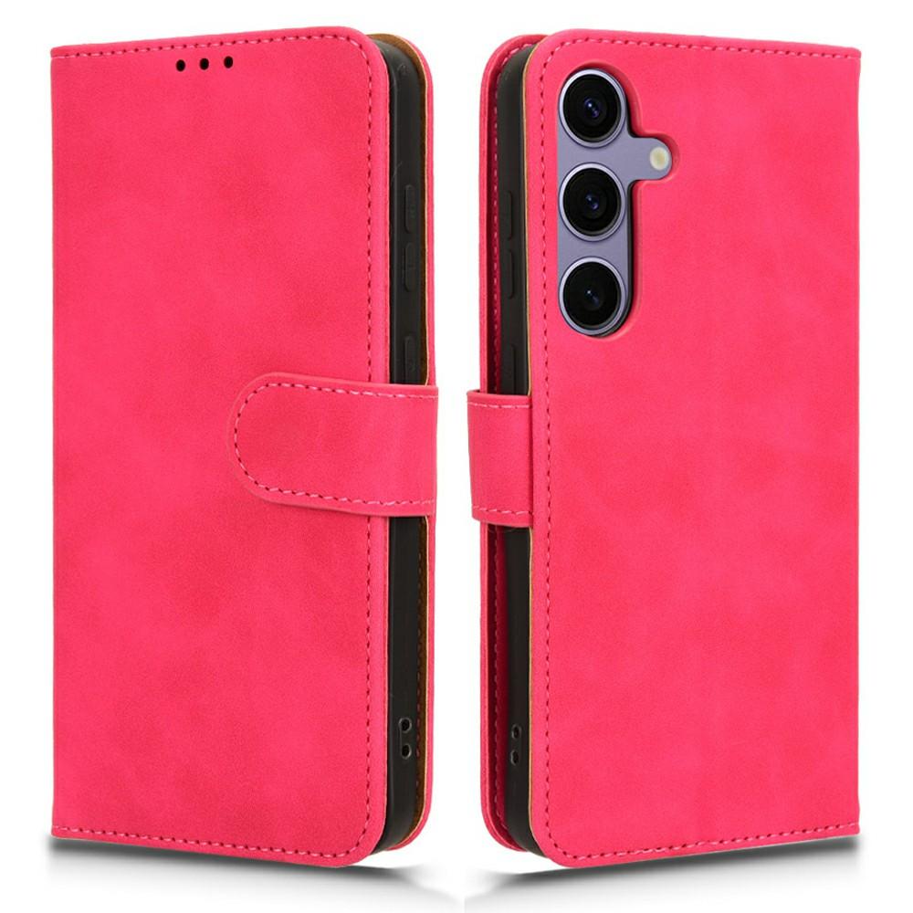 

For Samsung Galaxy S24 FE Leather Case Skin-Feel Anti-Drop Wallet Flip Phone Cover D