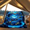 1pc Heart Roses Fantasy Outdoor Flannel Throw Blanket Soft, Cozy, Warm All Season, Machine Washable,