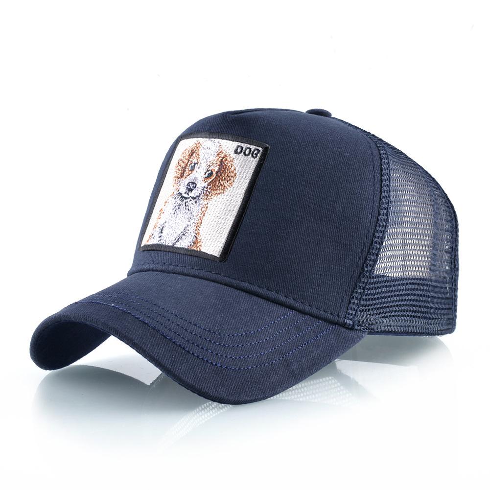 Trucker Fashionable Trendy Caps With Embroidery Animals Patch Four Seasons Adjustable Snapback Baseball Cap For Men Women Adjustable Visor Hat