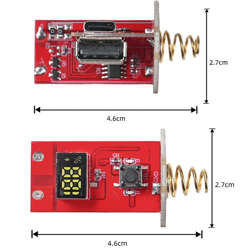1 Piece Circuit Driver Motherboard Flashlight Fishing Light Circuit Board Display Charge And Discharge Anti-Reverse Connection