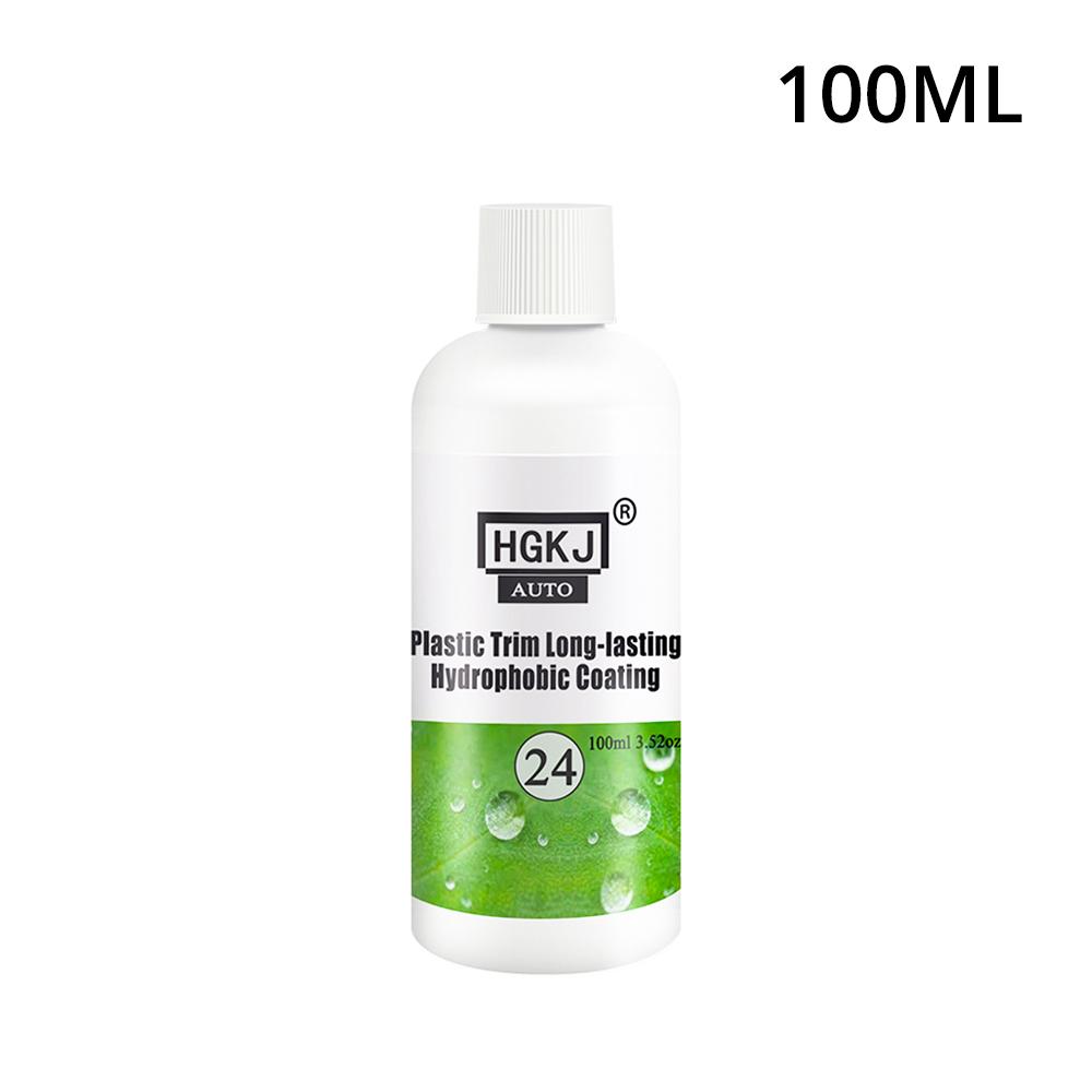 Kunststoff-Renovierer, 20–100 ml, HVIERO 24, Beschichtung für Auto-Kunststoff/Gummi-Reparatur, Reinigung, Wiederherstellung, Glanz, schwarzer Glanz, Versiegelung, Aufhellung, Runderneuerung