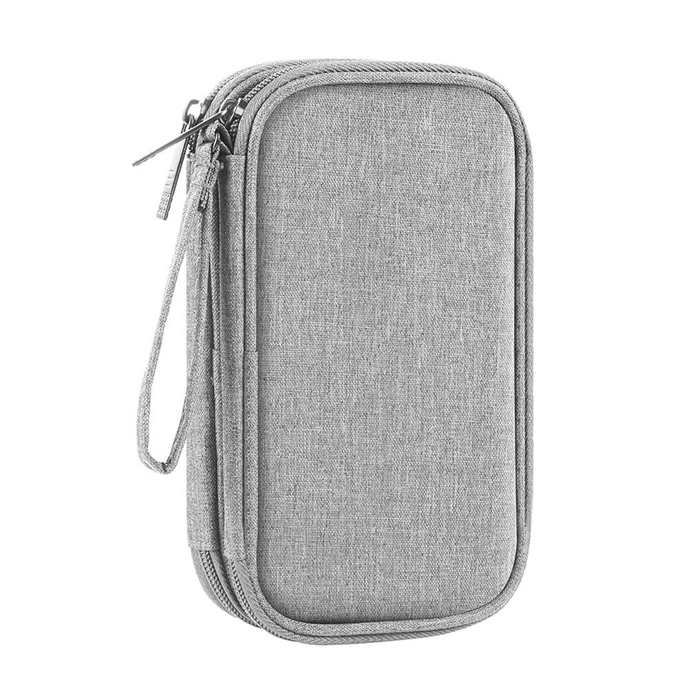 

Портативный цифровой чехол для хранения, сумка для кабеля, зарядное устройство, USB-сумка, органайзер, водонепроницаемая сумка для хранения электронных аксессуаров серый