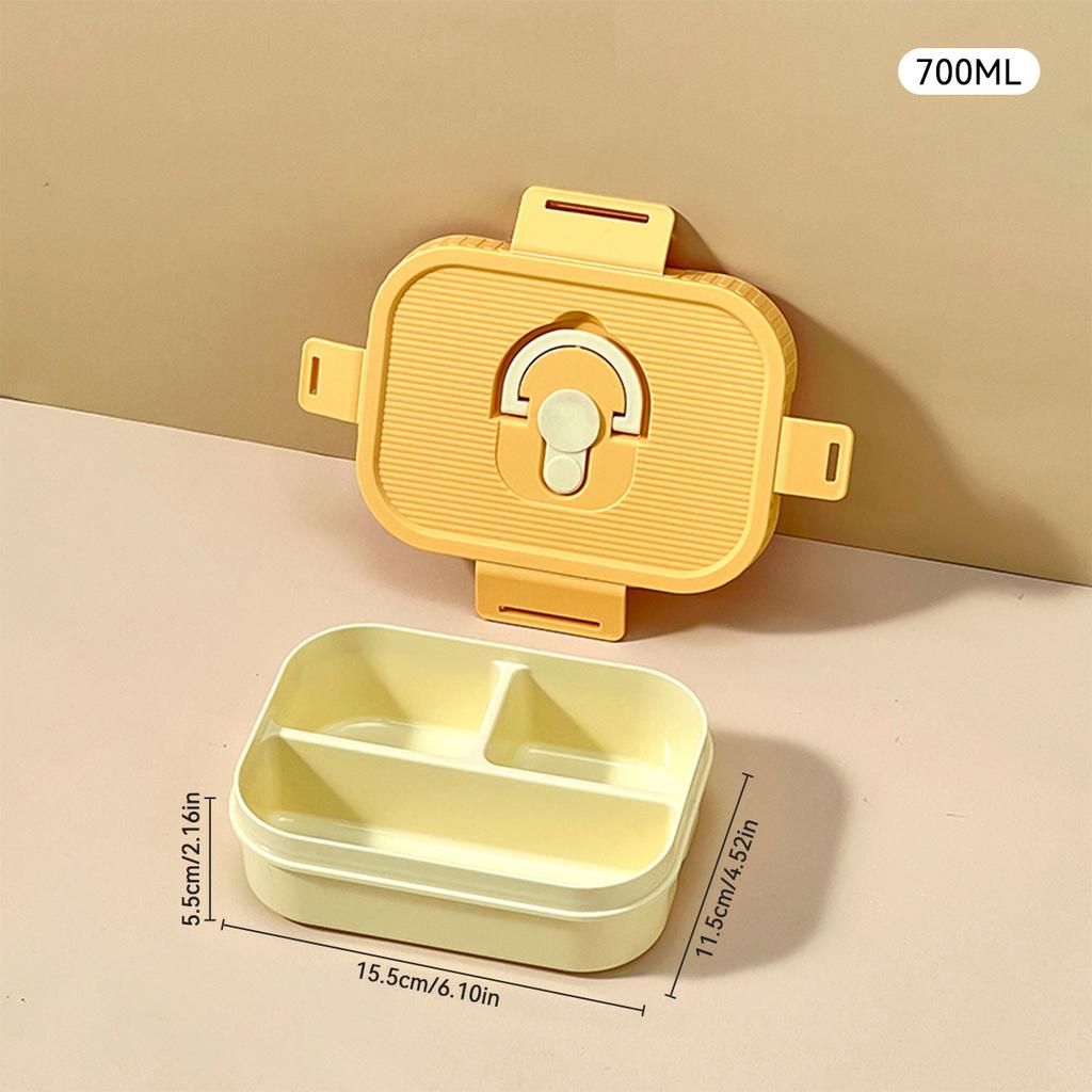 WORTHBUY Portable Plastic Lunch Box With Compartment Microwave Heatable Fruit Salad Lunch Container Student Leak-proof Bento Box