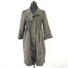 USED/Beardsley Japan Tweed Wool Long Coat S Brown