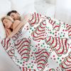 Christmas Tree Snack Cakes Throw Blanket Beautifuls Sleeping Bag Large bed plaid Blankets