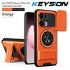KEYSION Magnetic Phone Case for OPPO Reno13 Pro 5G Reno13 F 5G Slide Camera Protection Upright Kickstand Ring Shockproof Cover