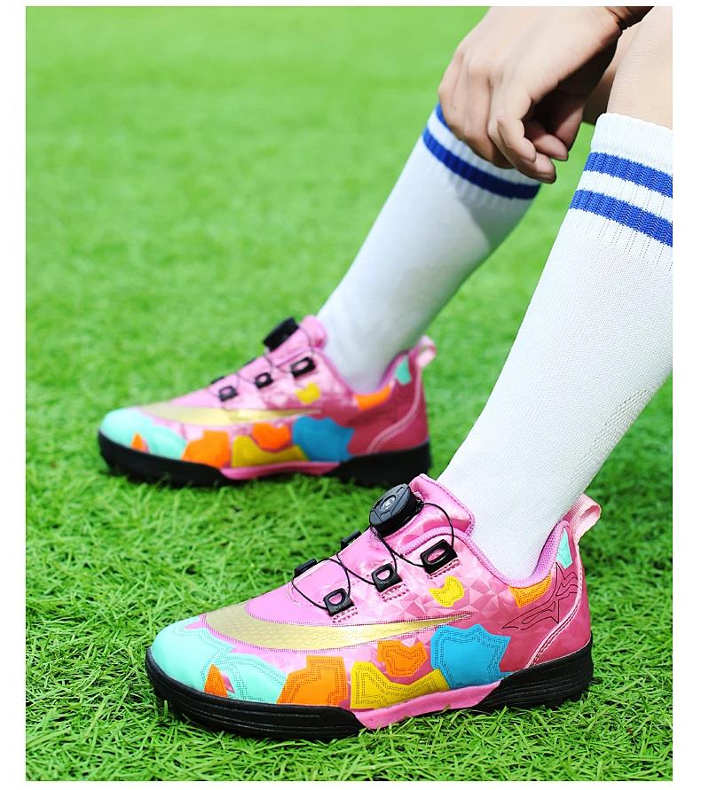 Kid's Football Shoes Professional Teenager's Durable Indoor Comfortable Training Shoes Adults Non Slip Soccer Field Cleats