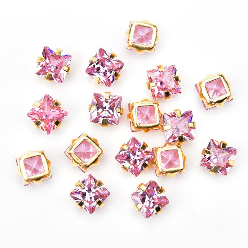 5A-Grade Zircon Mix Shape/Size/Color Rhinestones In Gold Claw Super Flash Crystal Sewing Luxury DIY Accessories