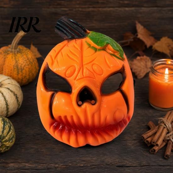 Detailed Pumpkin Face Mask Halloween Mask, Scary Lantern Party Hard Material Horror Breathable Costume Props for Secret Room Games Classic Decoration