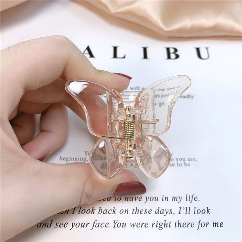 Mini Butterfly Hair Claws Acrylic Sweet Hair Ornament Clip Colorful Hairpins Fashion Hair Accessories for Women Girls Cute New