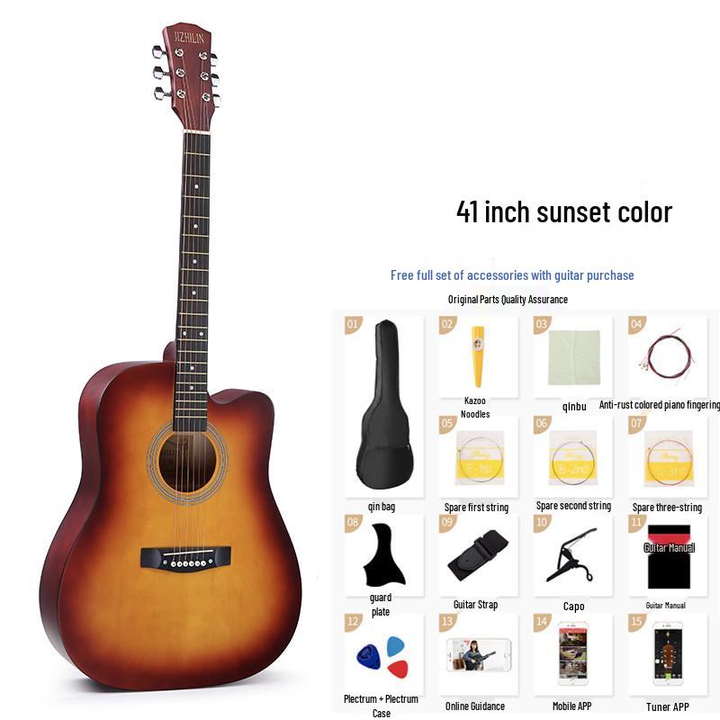 41-Inch Folk Acoustic Guitar for Influencers