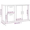 821000 vidaXL Buffet Gris béton 100x33x59,5 cm Bois d'ingénierie