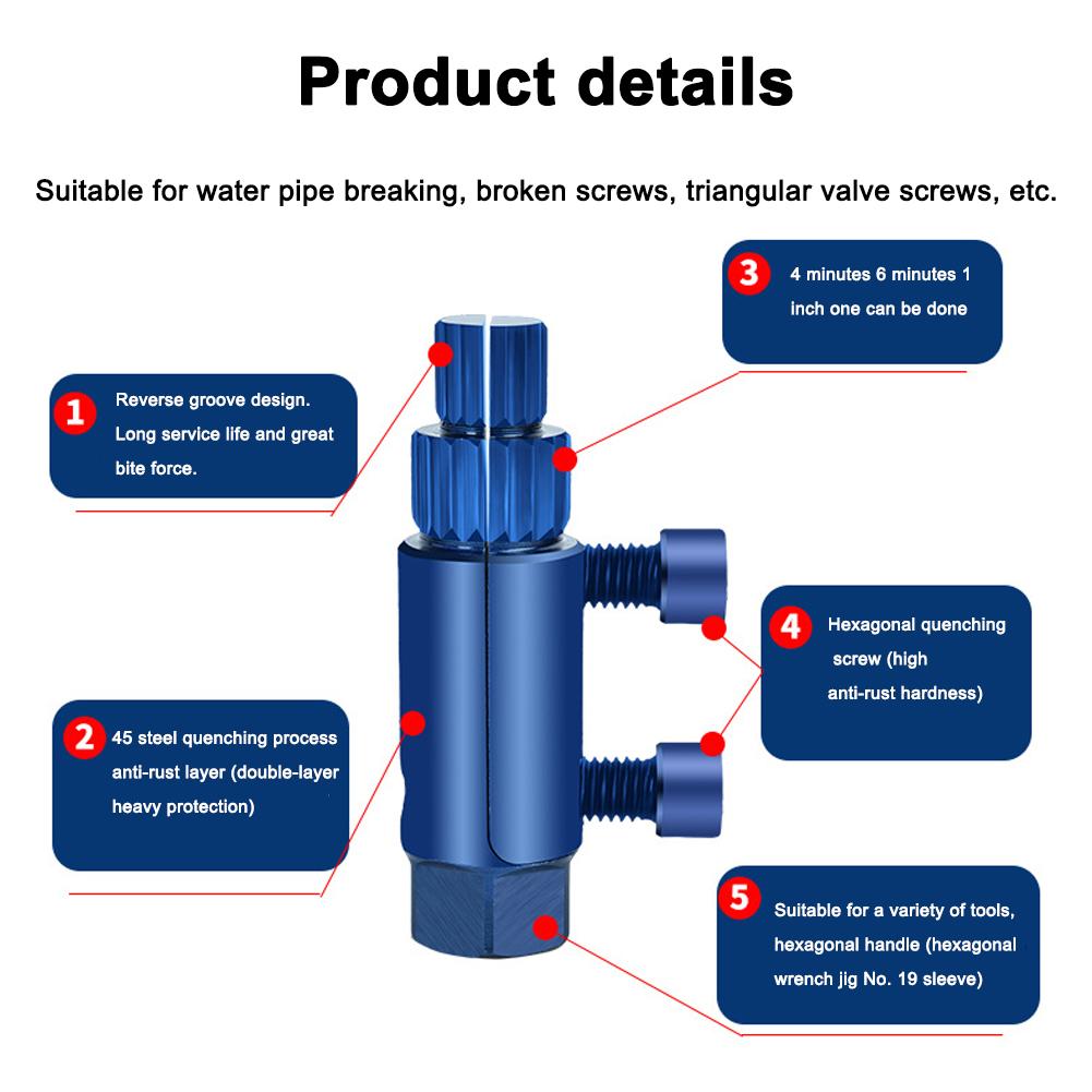 Damaged Screw Extractor Set for Bolt Removal And Broken Pipe Repair Easy Out Tool Kit for Stripped Screws Wire Breaking Remover