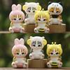 5pcs Creative Animal Headsets Sitting Cat Model Ornament Set For Collectors And Gift