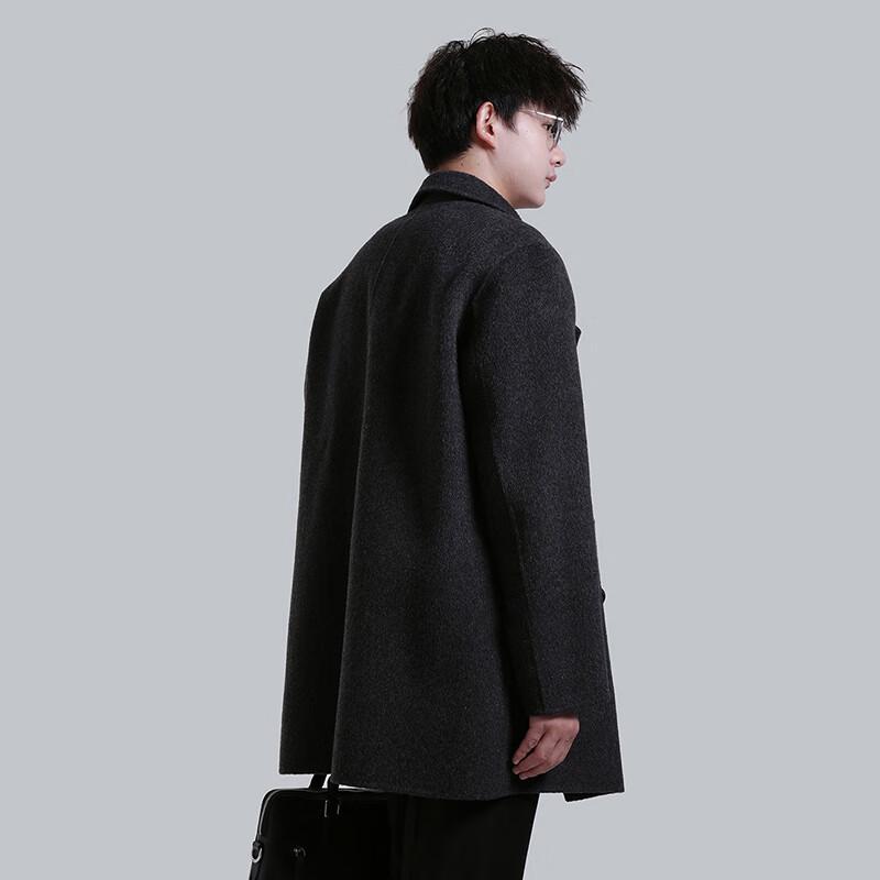 Men's Wool Blend Double-Breasted Winter Coat