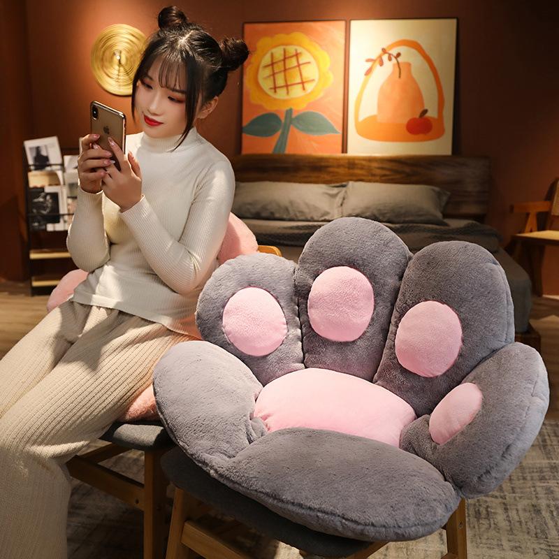 Bear Paw Semi-Enclosed Seat Cushion Lazy Integrated Cat Paw Seat Cushion Home Sofa Pillow Cushion Office Seat Cushion