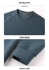 Men's 2026 YN Crew Neck Sweatshirt - Long Sleeve Casual Plus Velvet Jacket for Spring and Autumn 