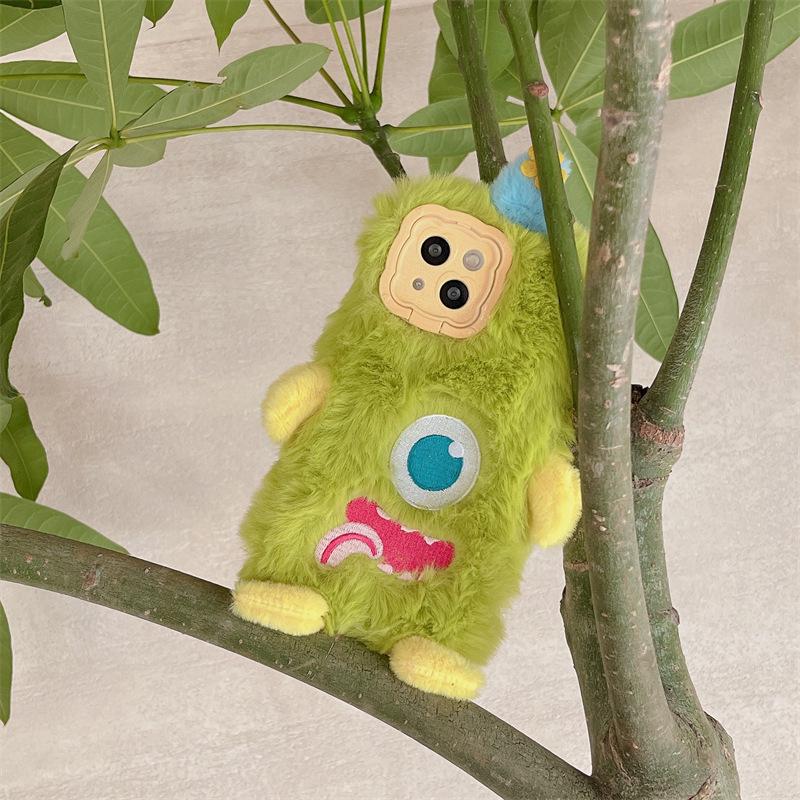 Husă pentru telefon mobil din pluș Apple „15” cu desene animate pentru Huawei Mate60 - Păpușă monstru cu un singur ochi cu personalitate creativă - Drăguță și amuzantă
