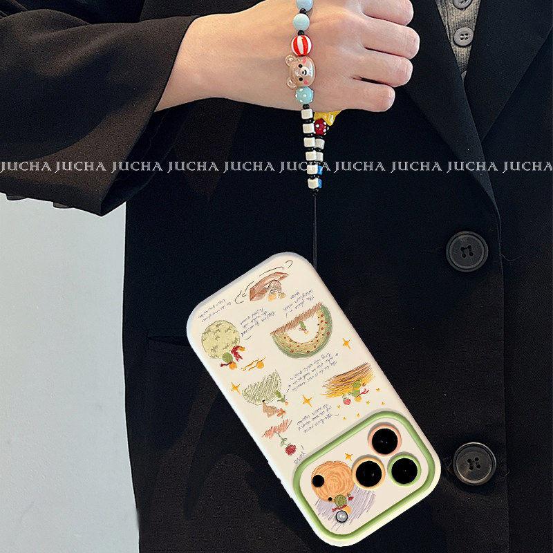 Cartoon Graffiti Lens Protective Cover for iPhone 15/17 - The Little Prince Edition