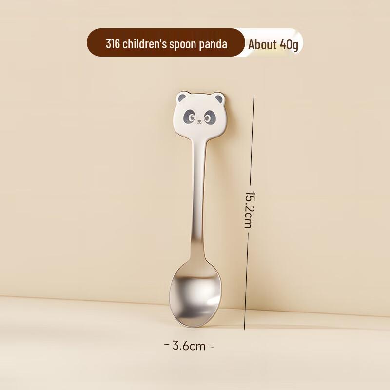 HAOTO Panda Baby Feeding Spoon & Fork Set