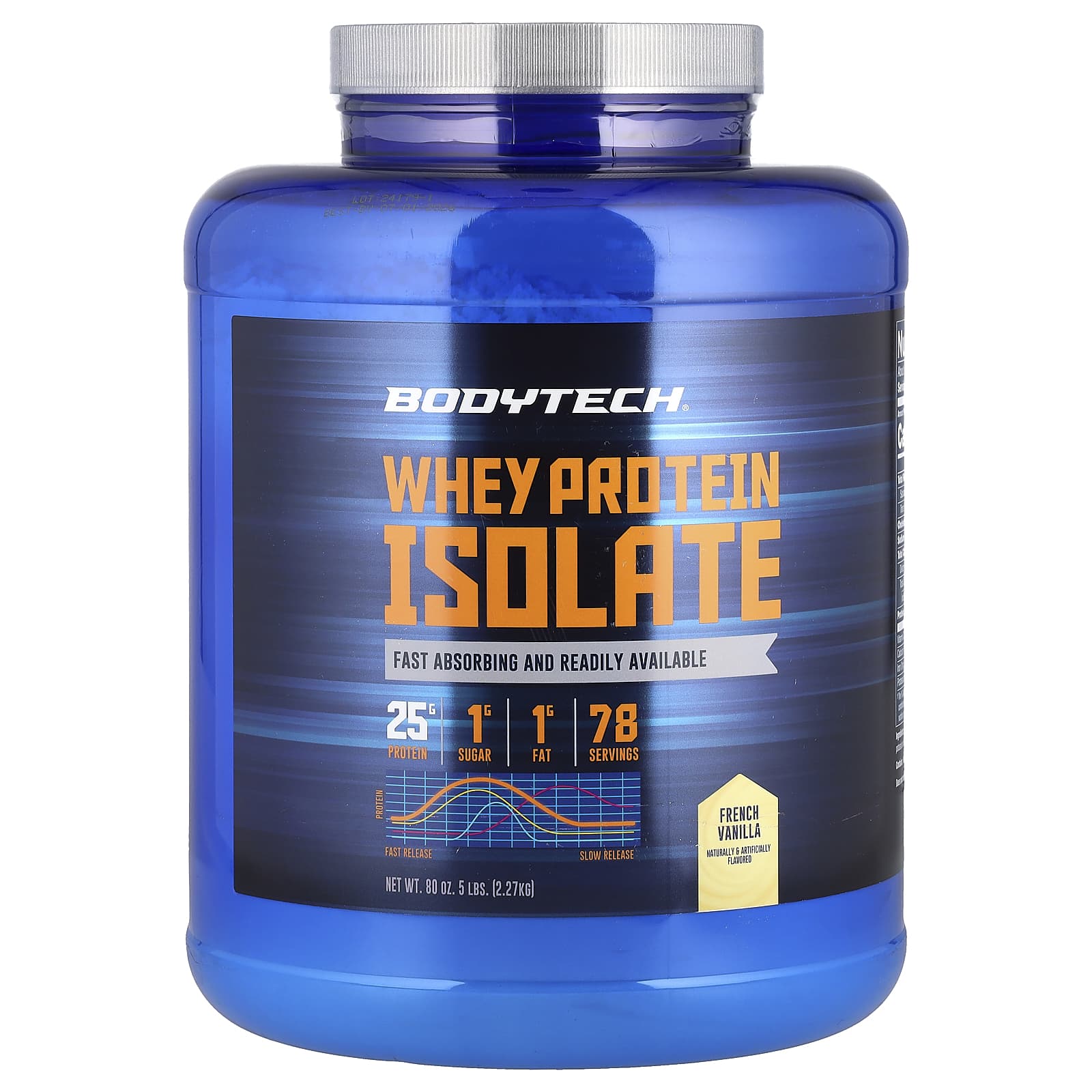 

Whey Protein Isolate, French Vanilla, 2.27Kg(5Lbs)