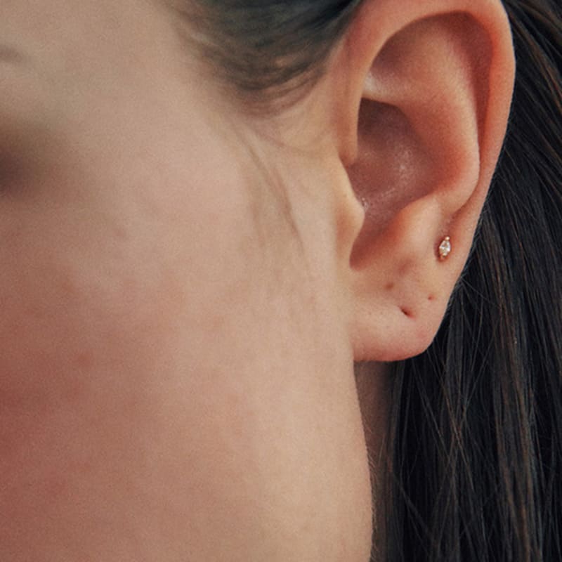 

green [10k gold] Two.45k / plural dew piercing 10K gold