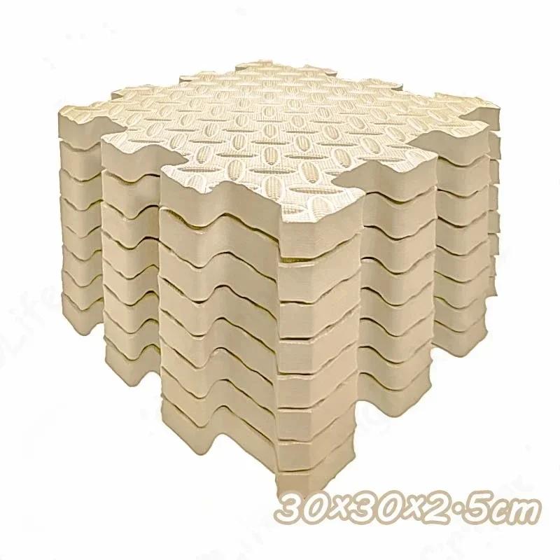 6Pcs 2.5cm Thickening Baby Interactive Game Carpet Anti-slip and Shockproof Living Room and Bedroom Mat Children's Room Carpet