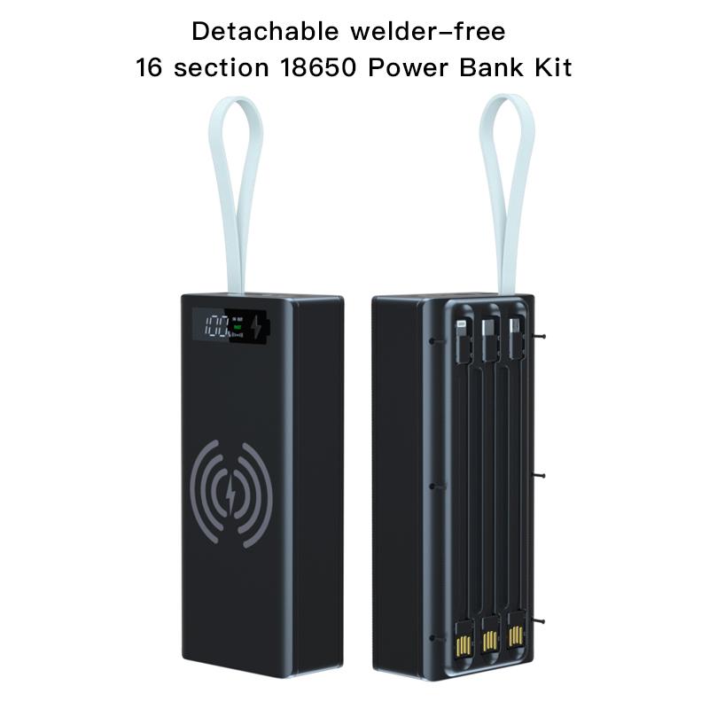 C16C 18650 Bază pentru bancă de alimentare DIY cu cablu micro USB tip C Lanternă Carcasă pentru bancă de alimentare rapidă Suport baterie 18650 Cutie de încărcare Carcasă